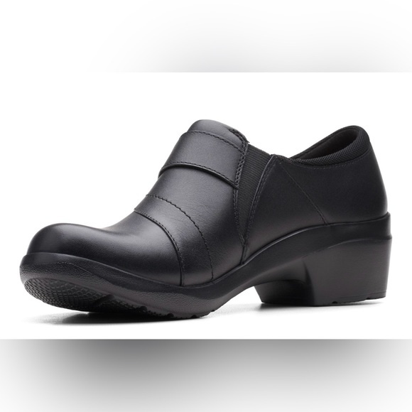 Clark’s collection ULTIMATE comfort ANGIE PEARL BLACK LEATHER Upper CUIR NOIR - Picture 2 of 16